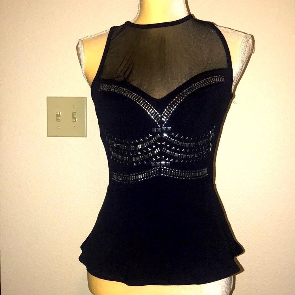Bebe Black Blouse.